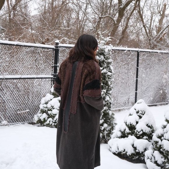 Make a Statement with this One-of-a-Kind Brown Long Coat (Small / Medium) - Picture 10 of 11